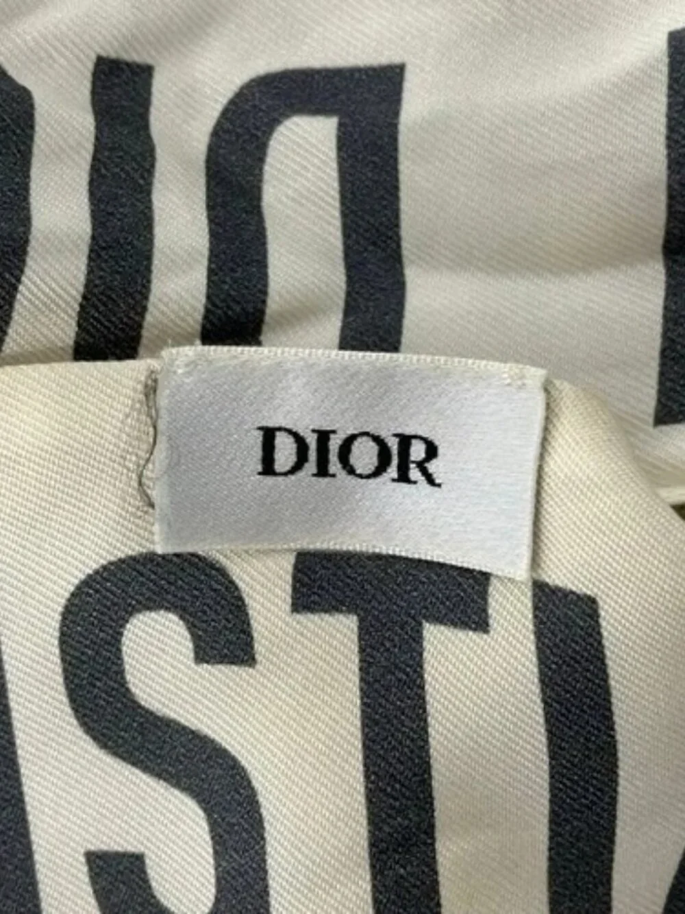 DIOR/ChristianDior White Gray Scarf